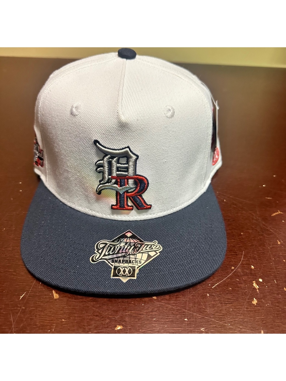 TWNTY-TWO white navy Blue, Dominican Republic PRIDE SNAPBACK HAT